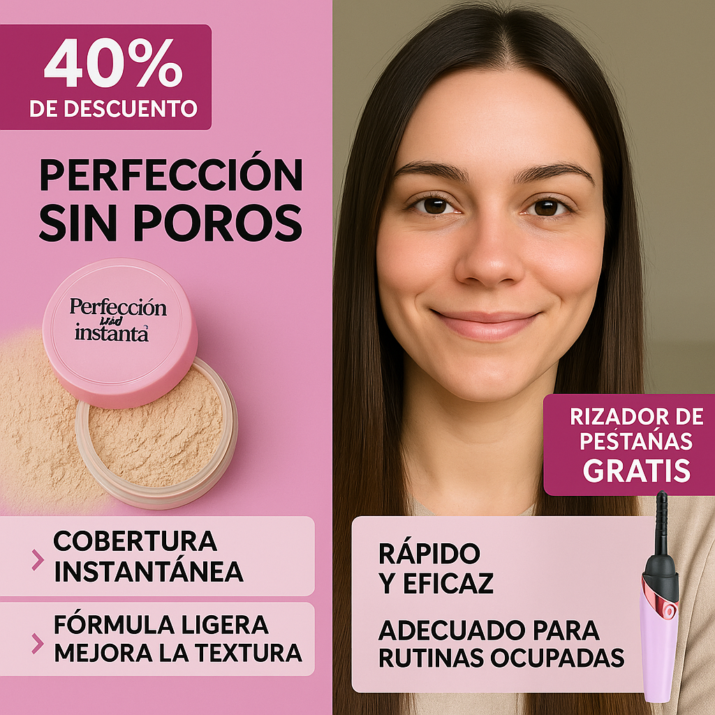 Piel lisa en 30s — tono único universal.